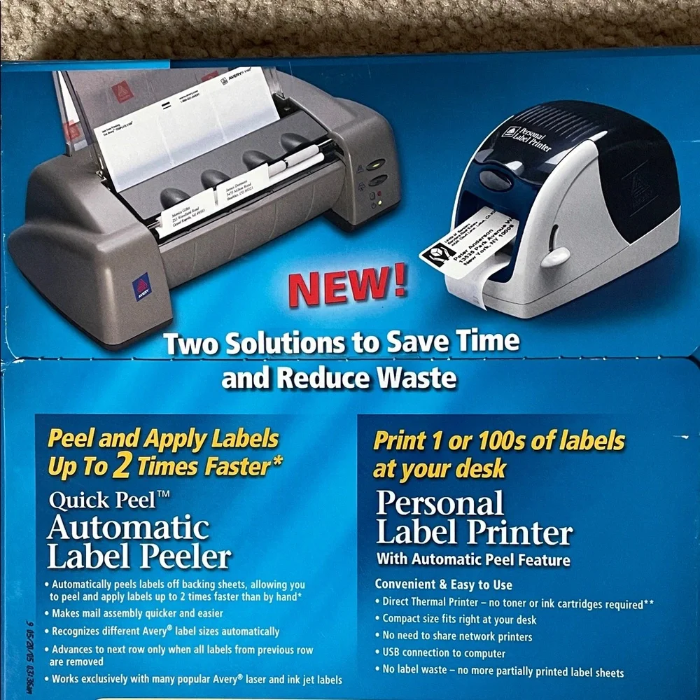 Avery Blue and White Inkjet Mailing Labels